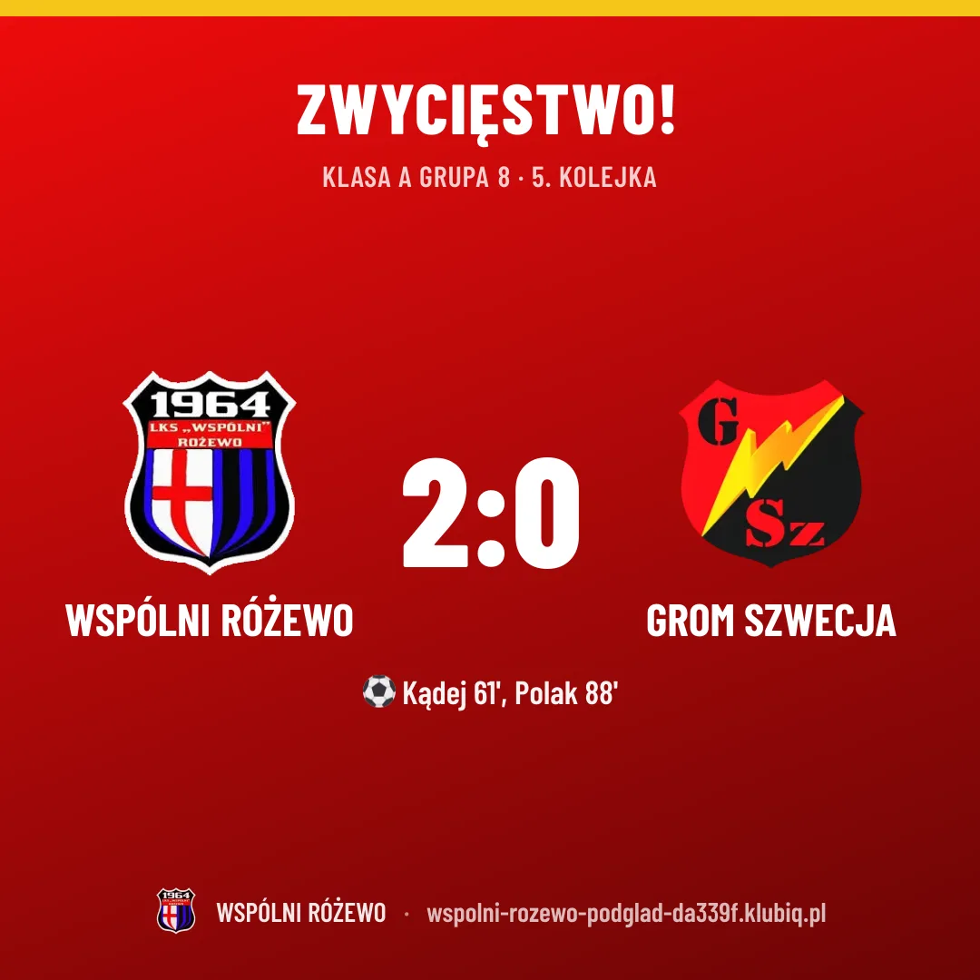 WSPÓLNI Różewo 2:0 Grom Szwecja